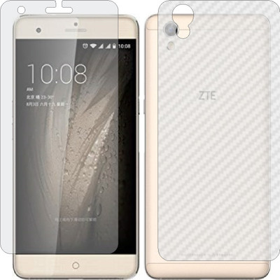 ZINGTEL Front and Back Screen Guard for ZTE BLADE V7 MAX (Front Matte Finish & Back 3d Carbon Fiber)(Pack of 2)