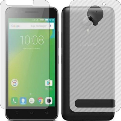 ZINGTEL Front and Back Screen Guard for LENOVO VIBE C2 (Front Matte Finish & Back 3d Carbon Fiber)(Pack of 2)
