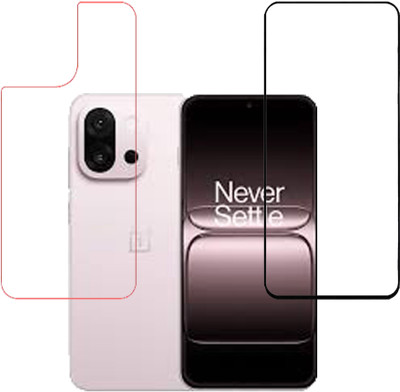 VAYUVAULT Front and Back Screen Guard for Oneplus 13t 5g, Black Glass, Back Screen Guard Glossy finish(Pack of 2)