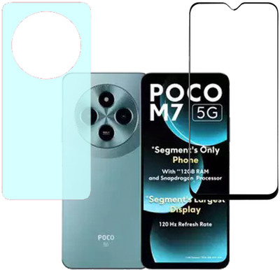 VAYUVAULT Front and Back Screen Guard for Poco M7 5G(Pack of 2)