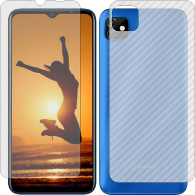 MOBART Front and Back Screen Guard for GIONEE MAX PRO (Front Matte Finish & Back 3d Carbon Fiber)(Pack of 2)