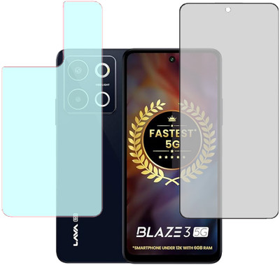 VAYUVAULT Front and Back Screen Guard for LAVA Blaze 3 5G(Pack of 2)