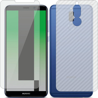 Mobling Front and Back Screen Guard for HUAWEI HONOR MATE 10 LITE (Front 9H Hardness Matte & Carbon Fiber Skin for Back)(Pack of 2)