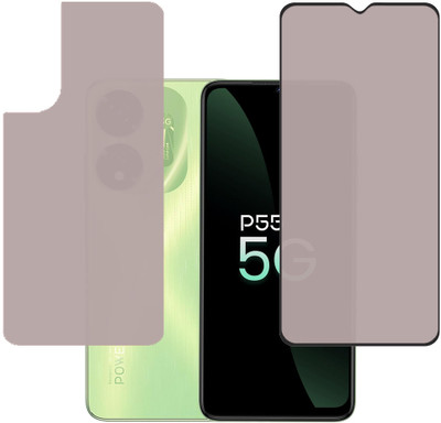 KARTRAY Front and Back Screen Guard for itel P55 5G, Matt(Pack of 2)