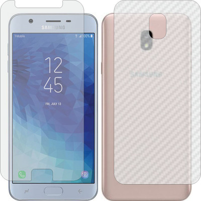 ZINGTEL Front and Back Screen Guard for SAMSUNG GALAXY J7 REFINE 2018 (Front Matte Finish & Back 3d Carbon Fiber)(Pack of 2)