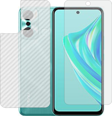 Mobling Front and Back Screen Guard for INFINIX HOT 20 PLAY X6828 (Front 9H Hardness Matte & Carbon Fiber Skin for Back)(Pack of 2)