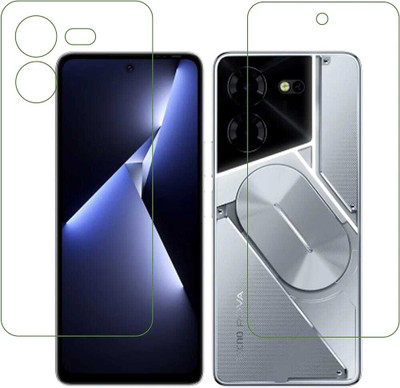 Guardor Front and Back Screen Guard for Tecno Camon 5 Pro Screen Protector And Screen Guard Anti Glare Scratch Resistant 9H(Pack of 2)