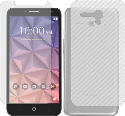 MOBART Front and Back Screen Guard for ALCATEL POP 3 5.5 (Front Matte Finish & Back 3d Carbon Fiber)(Pack of 2)