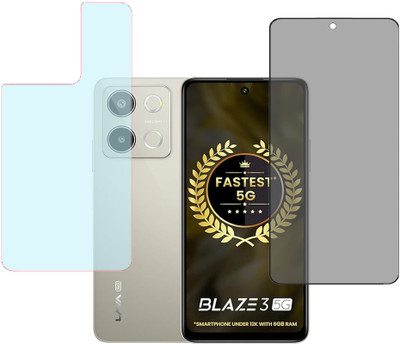 KARTRAY Front and Back Screen Guard for Lava Blaze 3 5G(Pack of 2)