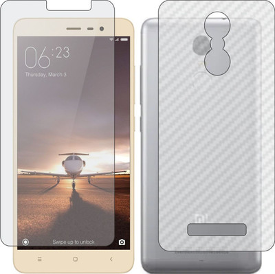 MOBART Front and Back Screen Guard for MI REDMI NOTE 3 (Front Matte Finish & Back 3d Carbon Fiber)(Pack of 2)
