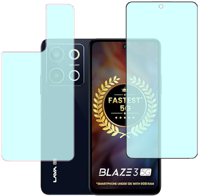 VAYUVAULT Front and Back Screen Guard for LAVA Blaze 3 5G(Pack of 2)