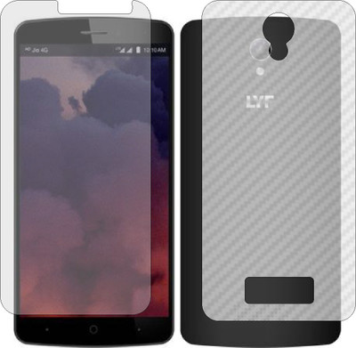 MOBART Front and Back Screen Guard for RELIANCE JIO LYF WIND 3 (Front Matte Finish & Back 3d Carbon Fiber)(Pack of 2)