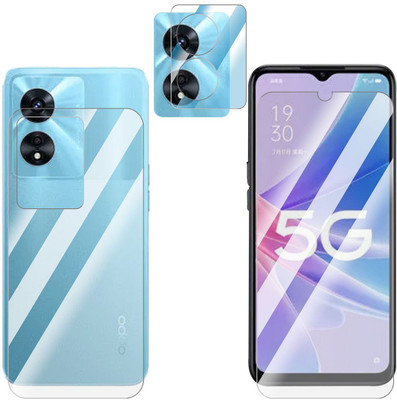 FCS Front and Back Screen Guard for OPPO A97 5G Front+Back+Camera (Glossy)(Pack of 3)