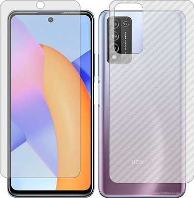 ZINGTEL Front and Back Screen Guard for HUAWEI HONOR 10X LITE (Front Matte Finish & Back 3d Carbon Fiber)(Pack of 2)