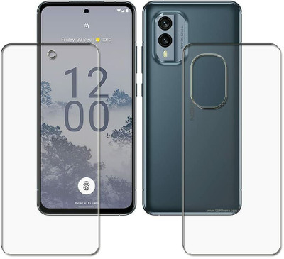 DVTECH Front and Back Screen Guard for 9H Crystal Clear Front And TPU BackNokia X30(Pack of 1)