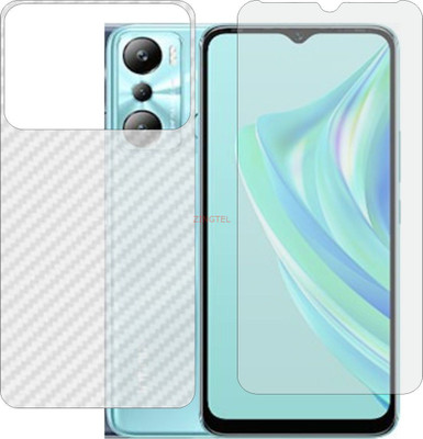 ZINGTEL Front and Back Screen Guard for INFINIX HOT 20 i X665C (Front Matte Finish & Back 3d Carbon Fiber)(Pack of 2)