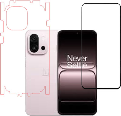 VAYUVAULT Front and Back Screen Guard for Oneplus 13t 5g, Black Glass, Back Screen Guard Glossy finish, Back Screen Guard With Side(Pack of 2)