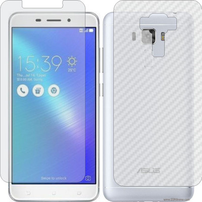 Mobling Front and Back Screen Guard for ASUS ZENFONE 3 LASER ZC551KL (Front 9H Hardness Matte & Carbon Fiber Skin for Back)(Pack of 2)