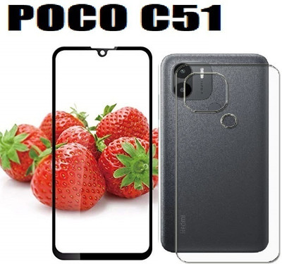 welldesign Front and Back Screen Guard for POCO C51, C51(Pack of 1)