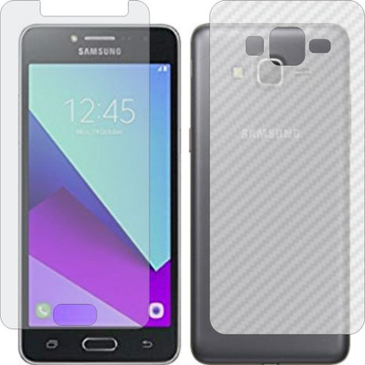 ZINGTEL Front and Back Screen Guard for SAMSUNG GRAND PRIME PLUS 2018 (Front Matte Finish & Back 3d Carbon Fiber)(Pack of 2)