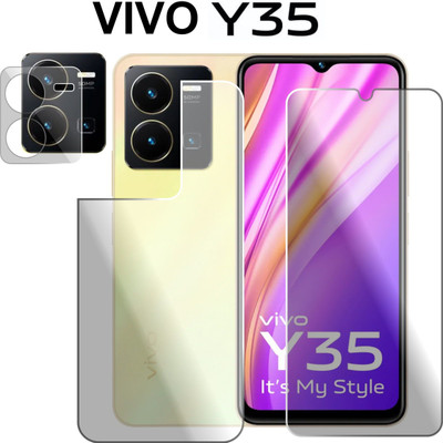 Olonga Front and Back Tempered Glass for VIVO Y35(Pack of 3)