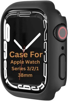 TSHIENTT Screen Guard for 38mm Apple Watch Series 3/2/1 Bumper Cover for 38mm Watch Without Tempered Glass All Around Protection [BLACK](Pack of 1)
