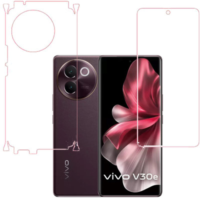 SPRITZEN Front and Back Screen Guard for Vivo V30e 5G, Clear With Sides(Pack of 2)