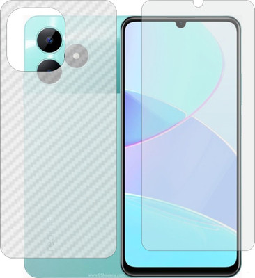 ZINGTEL Front and Back Screen Guard for Realme C51 RMX3830 (Matte Front & Carbon Fiber Back Skin Combo)(Pack of 2)