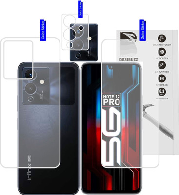 DESIBUZZ Front and Back Screen Guard for Infinix Note 12 Pro 5G, Infinix Note 12 Pro 5G Camera lens(Pack of 3)