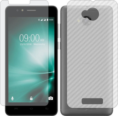 ZINGTEL Front and Back Screen Guard for LAVA A73 8GB (Front Matte Finish & Back 3d Carbon Fiber)(Pack of 2)