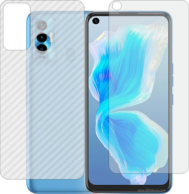 Mobling Front and Back Screen Guard for TECNO CAMON 18I (Front 9H Hardness Matte & Carbon Fiber Skin for Back)(Pack of 2)