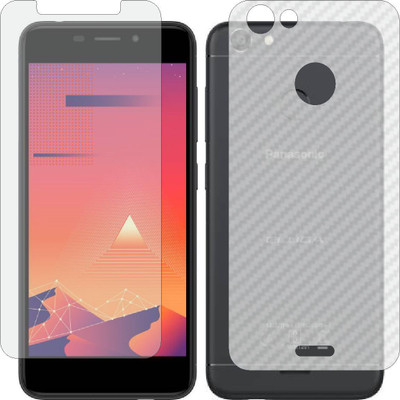 ZINGTEL Front and Back Screen Guard for PANASONIC ELUGA I5 (Front Matte Finish & Back 3d Carbon Fiber)(Pack of 2)