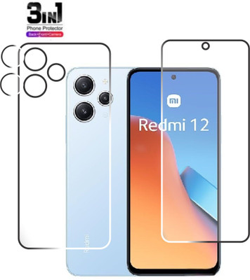 chakoor Front and Back Screen Guard for Xiaomi Redmi 12(Pack of 3)