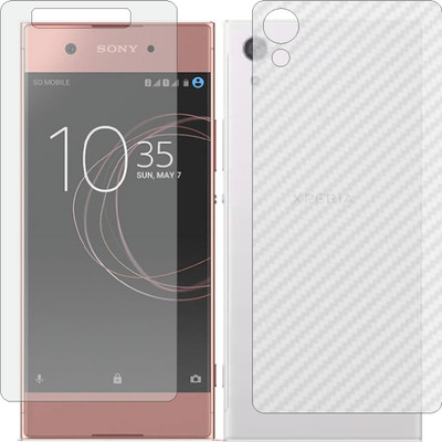 Mobling Front and Back Screen Guard for SONY XPERIA XA1 DUAL (Front 9H Hardness Matte & Carbon Fiber Skin for Back)(Pack of 2)