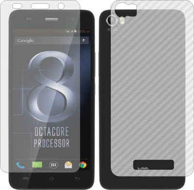 MOBART Front and Back Screen Guard for LAVA X8 (Front Matte Finish & Back 3d Carbon Fiber)(Pack of 2)