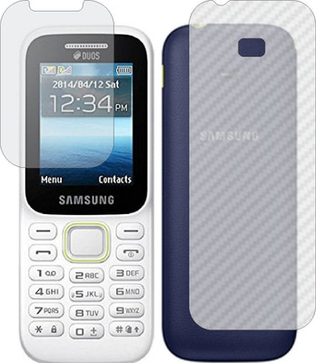 MOBART Front and Back Screen Guard for SAMSUNG B310 (Front Matte Finish & Back 3d Carbon Fiber)(Pack of 2)