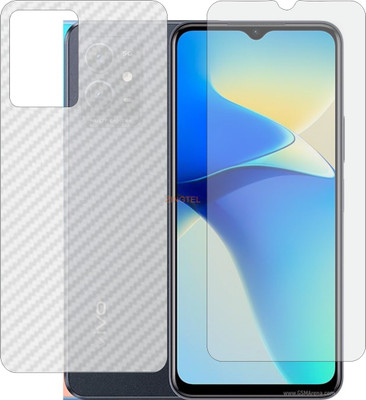 ZINGTEL Front and Back Screen Guard for VIVO Y 30 5G (Front Matte Finish & Back 3d Carbon Fiber)(Pack of 2)