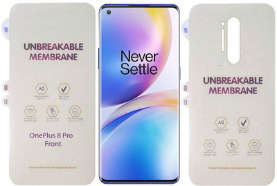 ELEF Front and Back Screen Guard for OnePlus 8 Pro Matte Finish Unbreakable Membrane Front Back Screen Guard(Pack of 1)