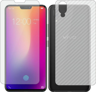 ZINGTEL Front and Back Screen Guard for VIVO X21 (Front Matte Finish & Back 3d Carbon Fiber)(Pack of 2)