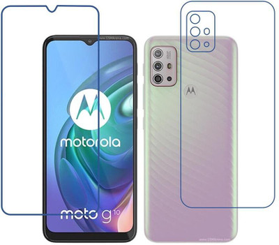 DVTECH Front and Back Screen Guard for 9H Motorola Moto G10(Pack of 1)