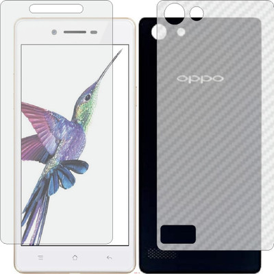 Mobling Front and Back Screen Guard for OPPO CPH 2137 A33 (Front 9H Hardness Matte & Carbon Fiber Skin for Back)(Pack of 2)