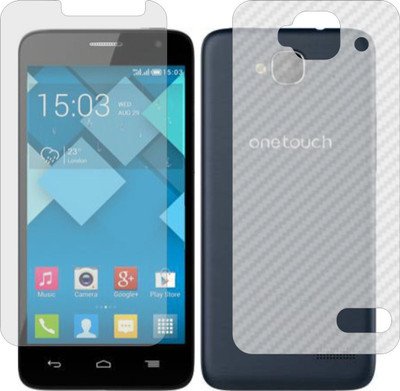 ZINGTEL Front and Back Screen Guard for ALCATEL ONETOUCH IDOL MINI 6012D (Front Matte Finish & Back 3d Carbon Fiber)(Pack of 2)