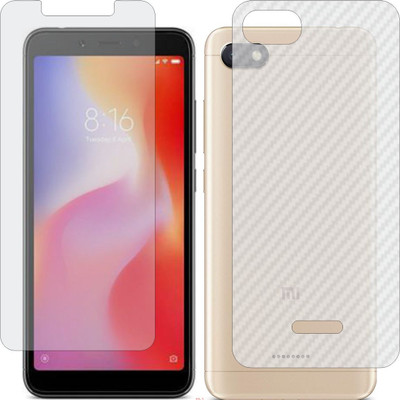 Mobling Front and Back Screen Guard for MI REDMI 6A (Front 9H Hardness Matte & Carbon Fiber Skin for Back)(Pack of 2)