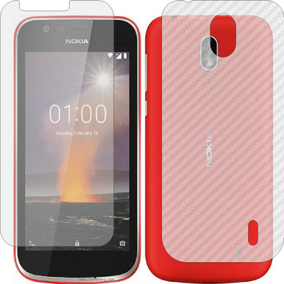 ZINGTEL Front and Back Screen Guard for NOKIA 1 (Front Matte Finish & Back 3d Carbon Fiber)(Pack of 2)