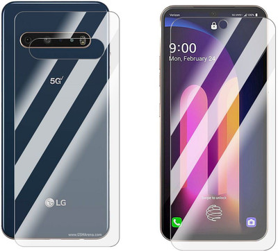 Enlinea Front and Back Screen Guard for LG V60 ThinQ 5G UW Front+Back (Glossy)(Pack of 2)