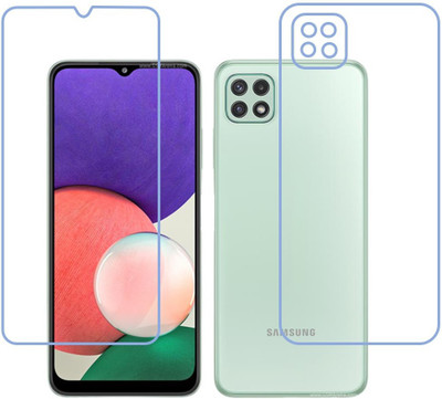 DVTECH Front and Back Screen Guard for 9H Crystal Clear Front And TPU BackSamsung Galaxy A22 5G(Pack of 1)