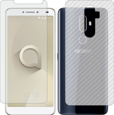 ZINGTEL Front and Back Screen Guard for ALCATEL 3V (Front Matte Finish & Back 3d Carbon Fiber)(Pack of 2)