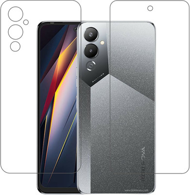 DVTECH Front and Back Screen Guard for 9H Crystal Clear Front And TPU BackTecno Pova 4(Pack of 1)