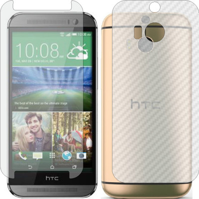 ZINGTEL Front and Back Screen Guard for HTC ONE M8 EYE (Front Matte Finish & Back 3d Carbon Fiber)(Pack of 2)