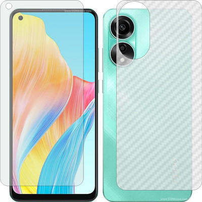 Mobling Front and Back Screen Guard for Oppo A78 4G CPH2565 (Matte Front & Carbon Fiber Skin for Back)(Pack of 2)